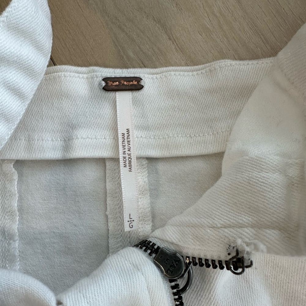 Free People White Denim Corset Top - Picture 3 of 7